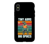 Custodia per iPhone X/XS Tiny Arms Big Spikes - Divertente giocatore di pallavolo T-Rex