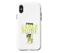 Custodia per iPhone X/XS Tiny Gamer Mode Retro Video Game Player Kids Adventure