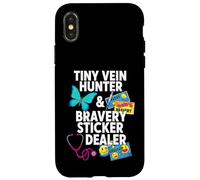 Custodia per iPhone X/XS Tiny Vein Hunter Bravery Sticker Dealer Pediatric Nurse