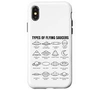 Custodia per iPhone X/XS Tipi di dischi volanti UFO Alien Space Science Lovers