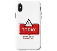 Custodia per iPhone X/XS TODAY is The Day of Salvation 2 Cor. 6:2 Evangelism Gospel