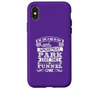 Custodia per iPhone X/XS Torta a imbuto per parco divertimenti con citazione grafica divertente