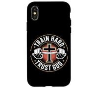 Custodia per iPhone X/XS Train Hard Trust God Fitness Cristiano Palestra