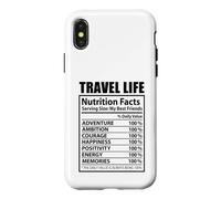 Custodia per iPhone X/XS Travel Life Fatti nutrizionali Vacanza divertente