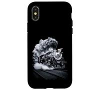 Custodia per iPhone X/XS Treno a vapore che ruggisce nella notte
