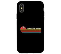 Custodia per iPhone X/XS Trinidad e Tobago colorato stile vintage
