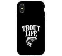 Custodia per iPhone X/XS Trout Life Fishing Adventure Lover per pescatori