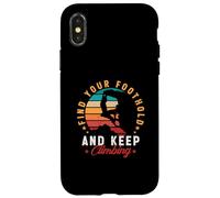 Custodia per iPhone X/XS Trova il tuo punto d'appoggio e continua a scalare Rock Boulder Vintage