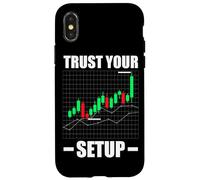 Custodia per iPhone X/XS Trust your Setup Trader azioni mercato azionario Borsa