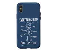 Custodia per iPhone X/XS Tutto fa male ma sto bene Divertente dolore sarcastico