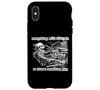 Custodia per iPhone X/XS Tutto ti ucciderà, quindi scegli qualcosa di divertente scheletro