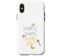 Custodia per iPhone X/XS Twinkle Twinkle Little Star Little Star, decorazione a tema cielo notturno
