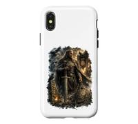 Custodia per iPhone X/XS Tyr Guerriero Rune Vichinghi Mitologia Norrena