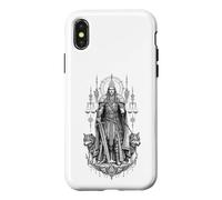 Custodia per iPhone X/XS Tyr Norse War Justice Wolf Rune Mitologia Opera d'arte