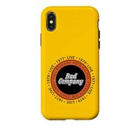 Custodia per iPhone X/XS Ufficiale Bad Company Band Circle 1977 1979 LIVE