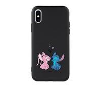Custodia per iPhone X - XS Ufficiale Lilo & Stitch Bacio Silicone Liquido Nero per proteggere il tuo cellulare. Scegli il tipo di custodia che ti piace di più con licenza ufficiale Disney