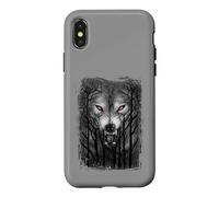 Custodia per iPhone X/XS Ufficiale Spiral Forest Wolf Gothic Fantasy