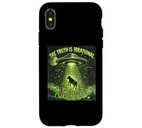 Custodia per iPhone X/XS UFO La verità è il rapimento irrazionale della mucca 3.14 Math Pi Day