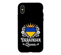 Custodia per iPhone X/XS Ukrainian Queen Ukraine Flag Proud Ukrainian Woman