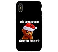 Custodia per iPhone X/XS Umorismo natalizio Will You Snuggle Christmas Bear