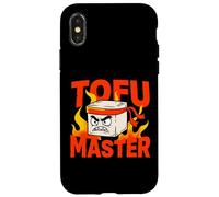 Custodia per iPhone X/XS Umorismo vegano sul karate di Tofu Master Angry Ninja