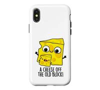 Custodia per iPhone X/XS Un formaggio fuori dal vecchio blocco divertente padre figlio gioco di parole