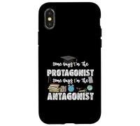 Custodia per iPhone X/XS Un giorno sarò il protagonista e l'insegnante di inglese antagonista