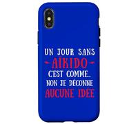 Custodia per iPhone X/XS Un Giorno Senza Aikido È Come No Non Non Scono Nessuna Idea