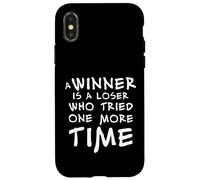 Custodia per iPhone X/XS Un vincitore è un perdente che ci ha provato ancora una volta
