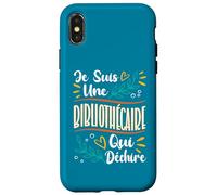 Custodia per iPhone X/XS Une Bibliothécaire Qui Déchire Cadeau Bibliothécaire Femme