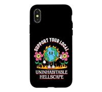 Custodia per iPhone X/XS Uninhabitable Hellscape Divertente cambiamento climatico Meme Terra