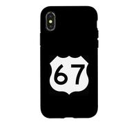 Custodia per iPhone X/XS US Route 67 segno