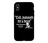 Custodia per iPhone X/XS Uscita perseguita da un orso William Shakespeare The Winter's Tale