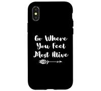 Custodia per iPhone X/XS Vai dove ti senti più vivo per gli amanti della natura e della foresta