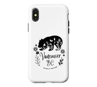 Custodia per iPhone X/XS Vancouver BC Bear & Flowers Nature At Your Door Design