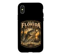 Custodia per iPhone X/XS Vecchia Florida corre Deep Largemouth Bass Fishing Lake