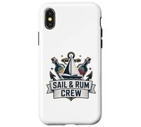 Custodia per iPhone X/XS Vela e Rum Crew Divertente Sailing Captain Sailor