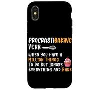 Custodia per iPhone X/XS Verbo procrastibaking quando hai un milione di cose da fare Bu