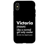 Custodia per iPhone X/XS Victoria Like A Normal Girl Only Cooler Queen Nome