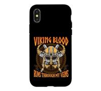 Custodia per iPhone X/XS Viking Blood Runs through my Veins Norse Nordic Mythology