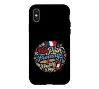 Custodia per iPhone X/XS Vin Pain Fromage Bastille Day Cultura francese