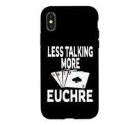 Custodia per iPhone X/XS Vincitore del gioco di carte Funny Less Talking More Euchre