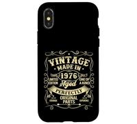 Custodia per iPhone X/XS Vintage 1976 Made Or Born In 1976 Original Parts Birthday
