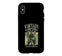 Custodia per iPhone X/XS Vintage 1978 Bigfoot Sasquatch Theme Chitarra Edizione Limitata