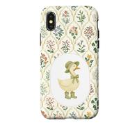Custodia per iPhone X/XS Vintage Cottagecore Duck Dainty Whimsy Garden