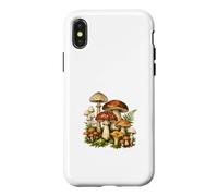 Custodia per iPhone X/XS Vintage Funghi Botanici Cottagecore Natura Foresta