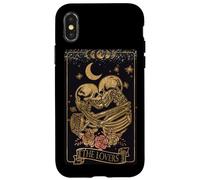 Custodia per iPhone X/XS Vintage Goth Tarot Card The Lovers Dark Academia Aesthetic