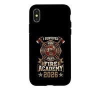 Custodia per iPhone X/XS Vintage I Survived Fire Academy 2026 Firefighter