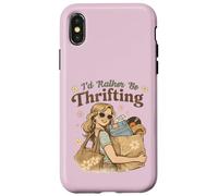 Custodia per iPhone X/XS Vintage I'd Rather Be Thrifting Negozio dell'usato