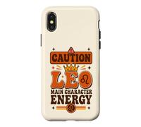 Custodia per iPhone X/XS Vintage Leo Zodiac «Protagonista Energy» Boho Sun